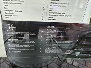 'Vega' options, no mention of vegan at Geeta's Keukentje in Goes