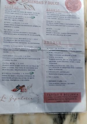 Menu at La Zapatería del Abuelo in Ourense