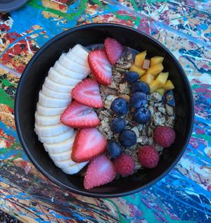 Tikuna with banana   at World Green Acai Bowl in Larkspur