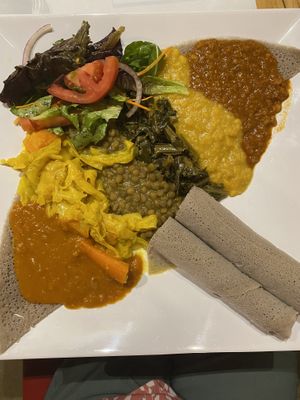 Vegetarian platter  at Addissae in Asheville