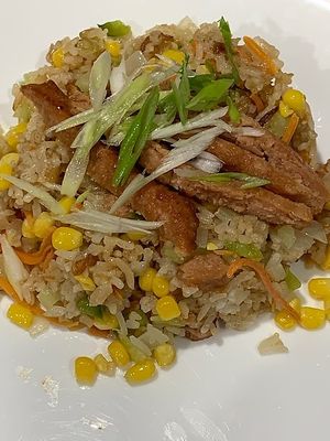VEGAN SPAMMM FRIED RICE at Roll The Veg in Sault Ste Marie