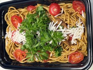 Chick’nless scampi  at Roll The Veg in Sault Ste Marie