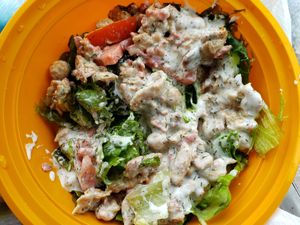 Delicious salad at Roll The Veg in Sault Ste Marie