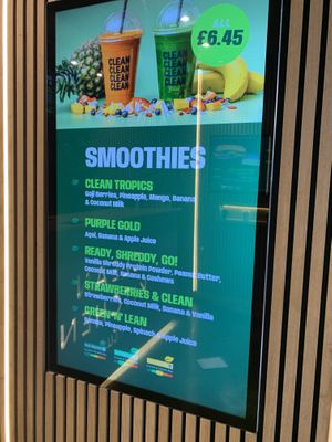 Menu  at Clean Kitchen Club in North West London