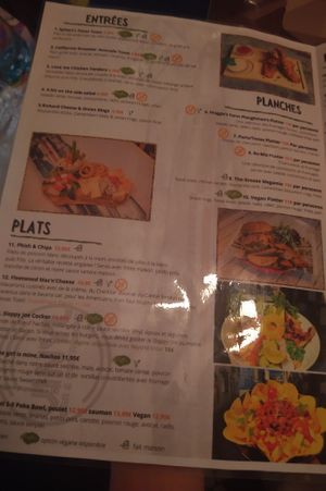 Menu at Vinyl in Clermont-ferrand