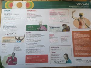 The full vegan menu at Lounges - Tretho Lounge in St Ives
