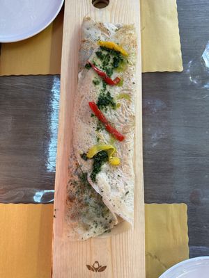 Vegan “Vegetarian crepe"  at Red Bud Cafe in Daytona Beach