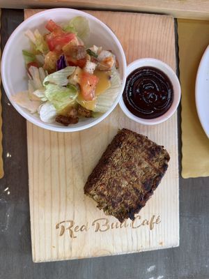 Vegan meatloaf   at Red Bud Cafe in Daytona Beach