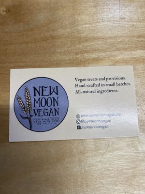 Important info at New Moon Vegan in Batavia