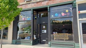 Exterior, June 3, 2023. One day after their grand opening. at New Moon Vegan in Batavia