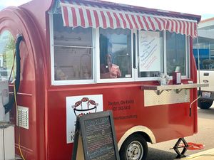 1950’s-style red ice cream truck at I Heart Ice Cream in Dayton