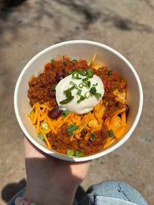 vegan beef, sour cream, and cheese!  at Walt Disney World - Woody's Lunch Box in Lake Buena Vista