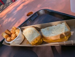 Plant based grilled cheese at Walt Disney World - Woody's Lunch Box in Lake Buena Vista