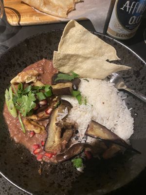 Walnuts and eggplant  at Hotel Kogerstaete Restaurant in De Koog