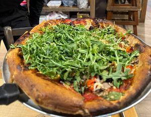 Hard to tell, but it had a lot of toppings!  at Lake Tahoe AleWorX  in Stateline