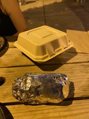 Love the cardboard and aluminum (non-plastic) take home containers!  at Bar Hygge in Philadelphia