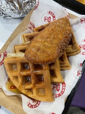 Chicken + waffles   at Fat Annie's in Leeds