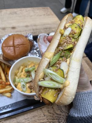 Hot dog  at Fat Annie's in Leeds