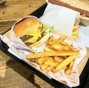 The Supreme with Fries  at Fat Annie's in Leeds