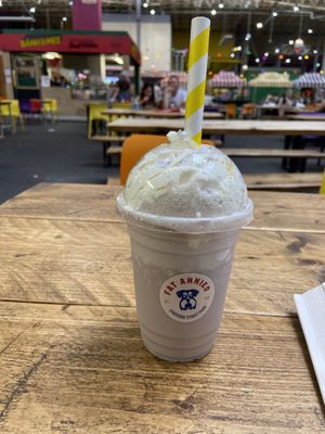 Limited edition parma violet shake  at Fat Annie's in Leeds