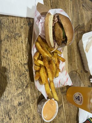 Limited edition Seoul burger  at Fat Annie's in Leeds