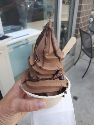Chocolate with chocolate drizzle at Cold Truth in Detroit