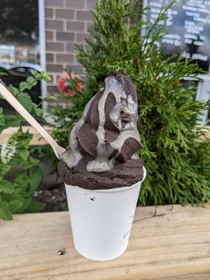 Cocoa with caramel sauce at Cold Truth in Detroit