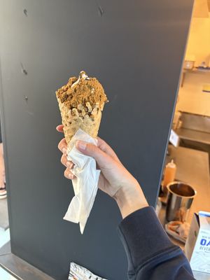 Waffle cone: w/ toppings: chocolate, caramel, biscoff  at Cold Truth in Detroit