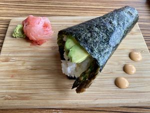 Can you tell this is supposed to be about the marinated asparagus? 🤦‍♀️   at Astoria Coffeehouse & Bistro in Astoria