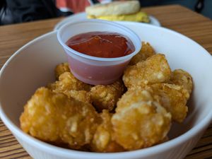 Tater tots at Astoria Coffeehouse & Bistro in Astoria