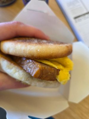 Vegan breakfast sandwich with tempeh. at Astoria Coffeehouse & Bistro in Astoria
