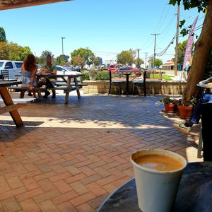 patio at MoonGoat Coffee in Garden Grove