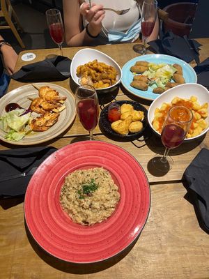 Risotto y queso frito 👍 at La Gorda de las Delicias in Sevilla