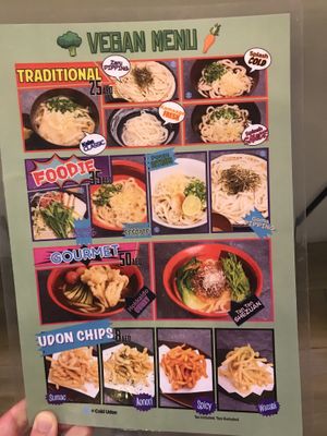 Vegan menu #Veganuary at Maru Udon Restaurant in Dubai