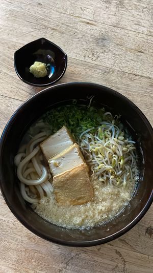 Vegan udon with tofu   at Maru Udon Restaurant in Dubai