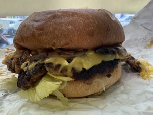   at Fat Boy's Vegan Burgers in Brooklyn