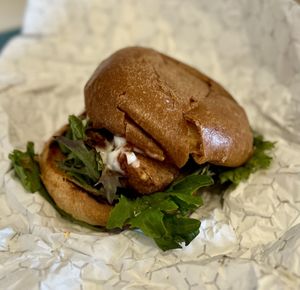 No-clucking way  at Fat Boy's Vegan Burgers in Brooklyn