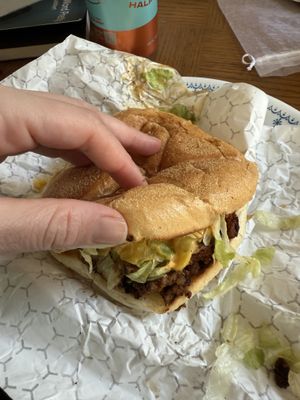   at Fat Boy's Vegan Burgers in Brooklyn