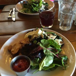 vegan Benedict  at Salvation Cafe in Newport