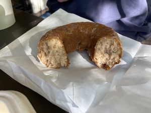 Blueberry glazed donut  at Brewing Good Coffee Company in Washington