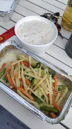 Number 18 (green curry) with vegetables at Thai Nong Khai in Kempen