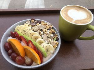 The Go Nuts smoothie bowl is amazing !  at The Harvest Press in Darwin