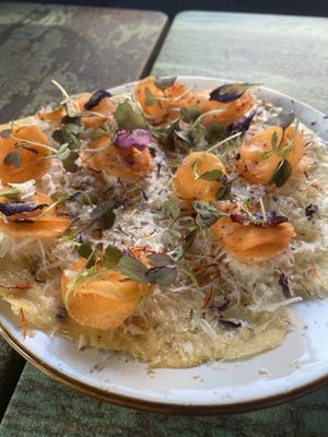 Carta di música with nut ricotta! at Soda Club in New York City