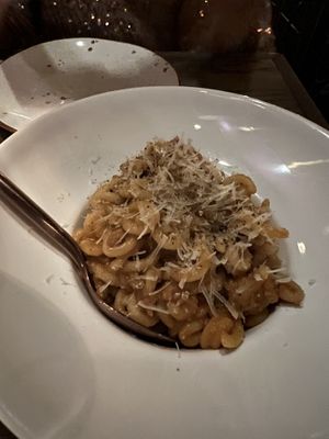 Gramigna al ragu di salcica  #Veganuary at Soda Club in New York City