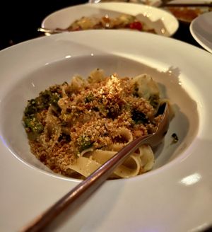Tagliatelle with broccoli rabe  at Soda Club in New York City
