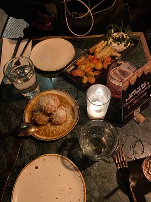 Arancini and Whipped Ricotta (GF)  at Soda Club in New York City