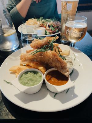 Fish and Chips at The Mote in Port Isaac