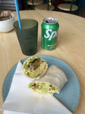 Cheese salad wrap  at Preacher's Patisserie in Edinburgh