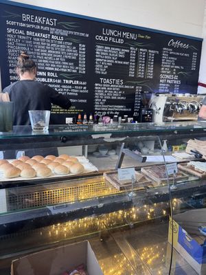 Menu  at Preacher's Patisserie in Edinburgh