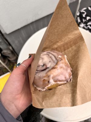 regular cinnamon bun  at Calm Coffee in Berlin